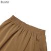 ZANZEA Camicetta a Maniche Lunghe da Donna e Gonne Lunghe Casual Set Completi Due Pezzi