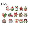 Cute Cartoon Tree Hanging Tags 15/30 Pcs Wooden Christmas Ornaments Set, Santa Reindeer Snowman Lightweight Wood Decorations, Handpainted for