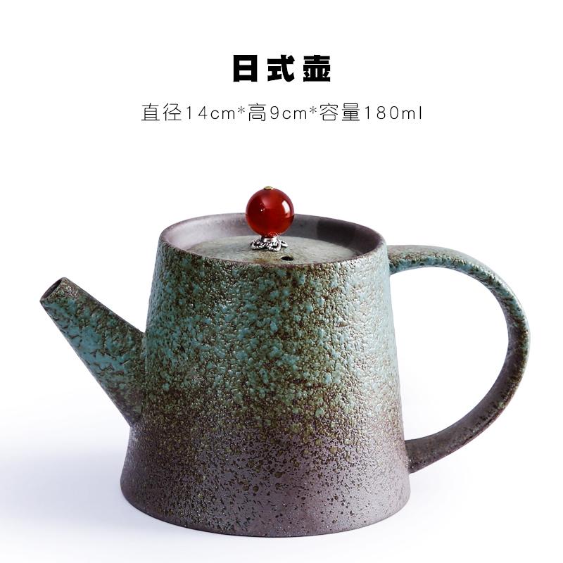 Japanese Style Stoneware Teapot Single Pot Large Capacity Side Handle Pot Household Retro Japanese Ceramic Kung Fu Tea Maker