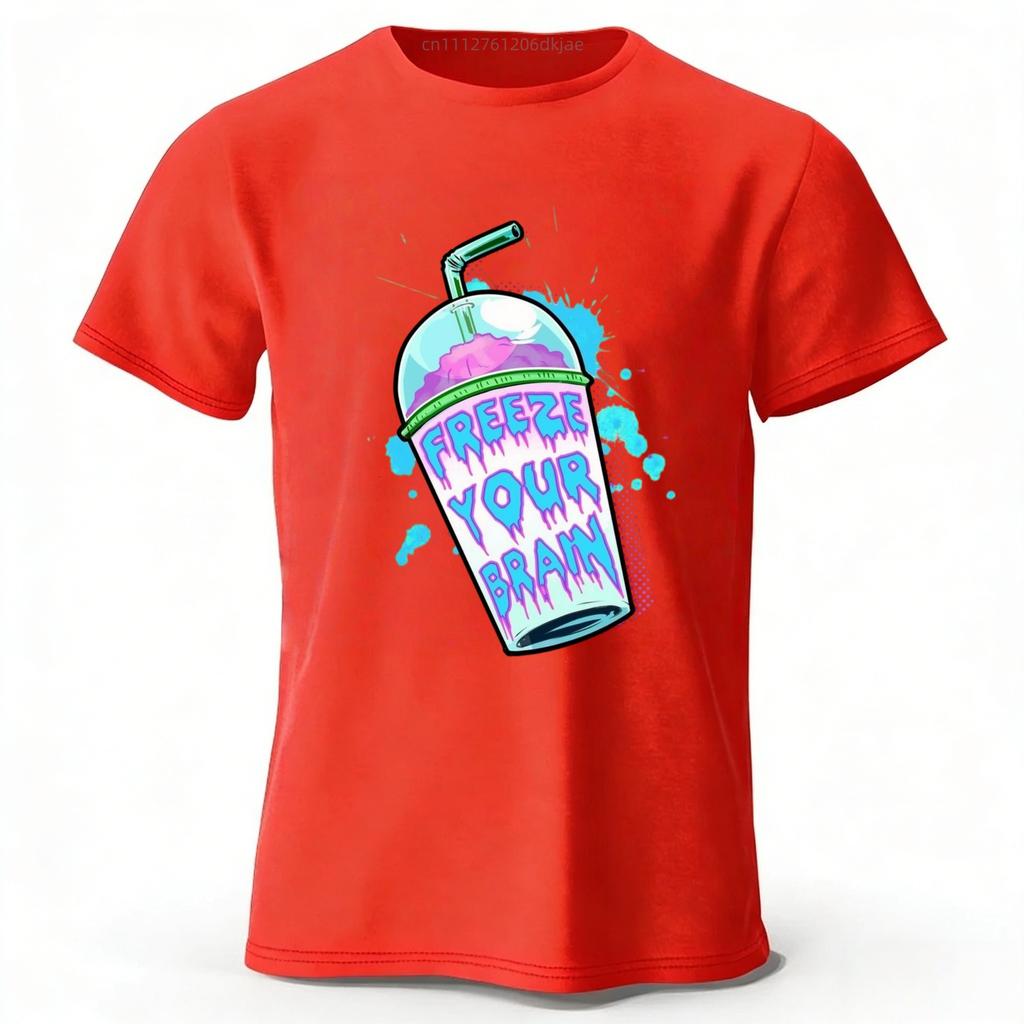 Summer Carnival Cotton Printed ShortSleeve TShirt  Mens Daily Street Casual Trendy Tee PlusSize Loose Running Sports Top