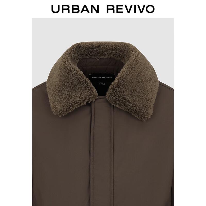 UR2025 Men's Retro Fur Collar Cotton-Padded Jacket