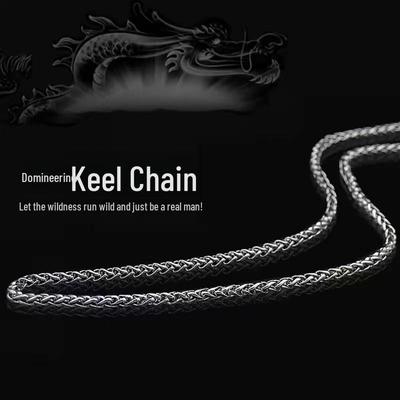 Men's Titanium Steel Necklace - Versatile Hip-Hop Style, Elegant Unisex Sweater Chain, Trendy Necklace Accessory