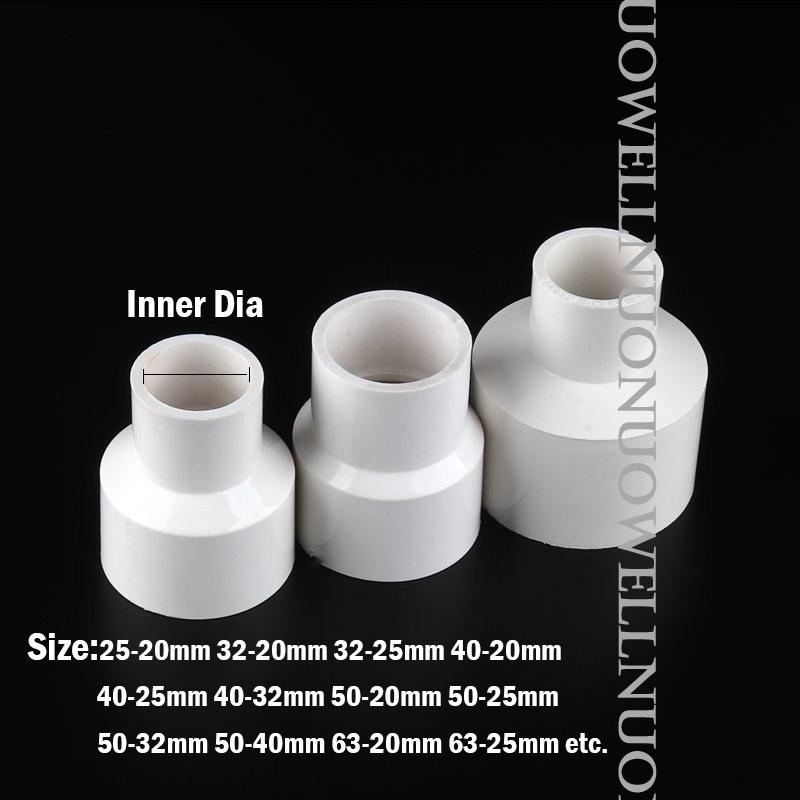 10Pcs 20 25 32 40 50 63mm Different-Diameter Straight PVC Pipe Reducing Connectors Garden Irrigation Fittings Fish Tank Parts