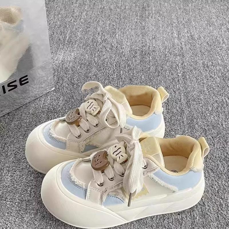 Platform-soled versatile shoes niche board shoes women's new spring versatile dopamine casual bread shoes