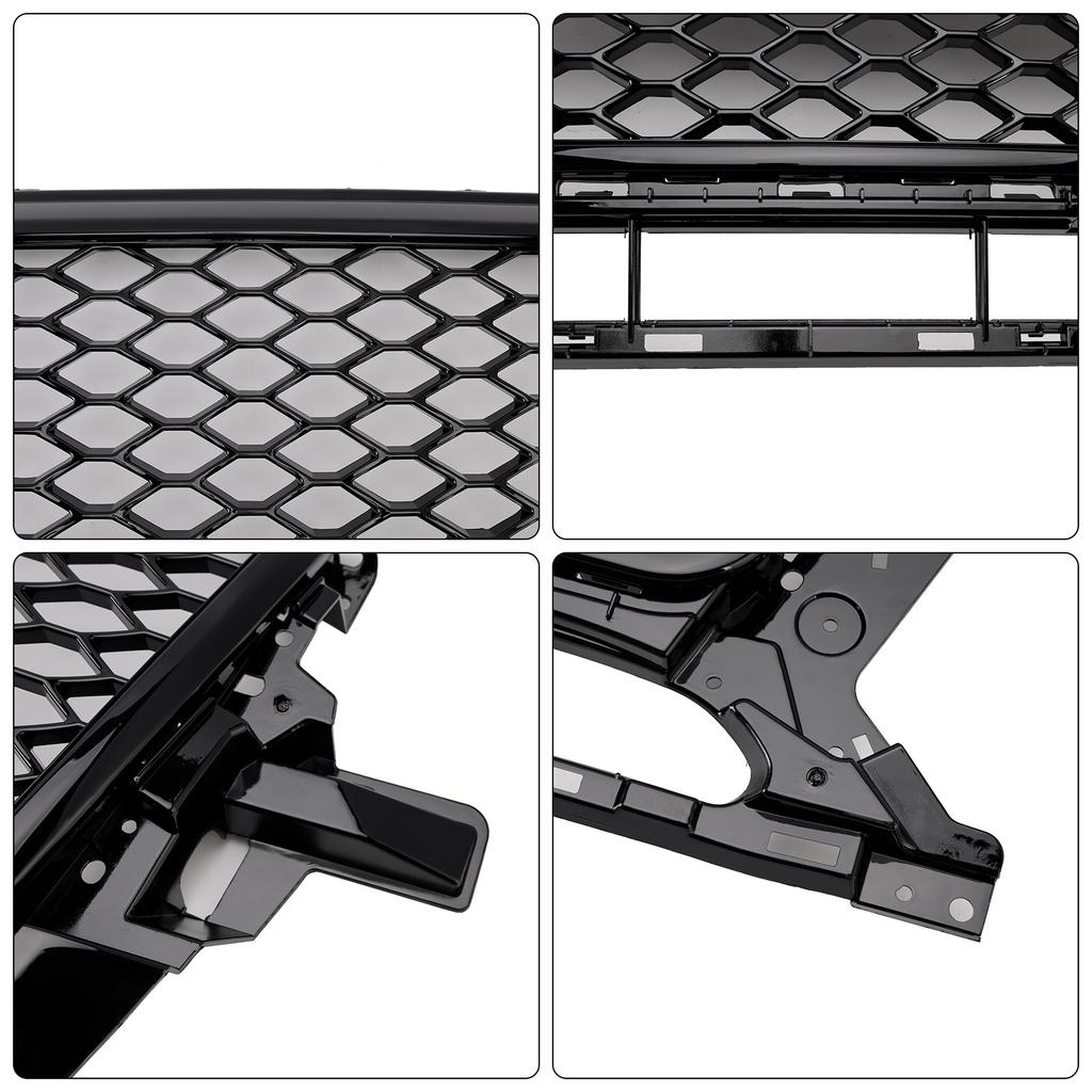 Gloss Black Front Honeycomb Bumper Grill Grille Fit Q5 2013-2017