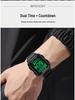 Sanda Men's Multifunctional Square Sport Chronograph Waterproof Watch 