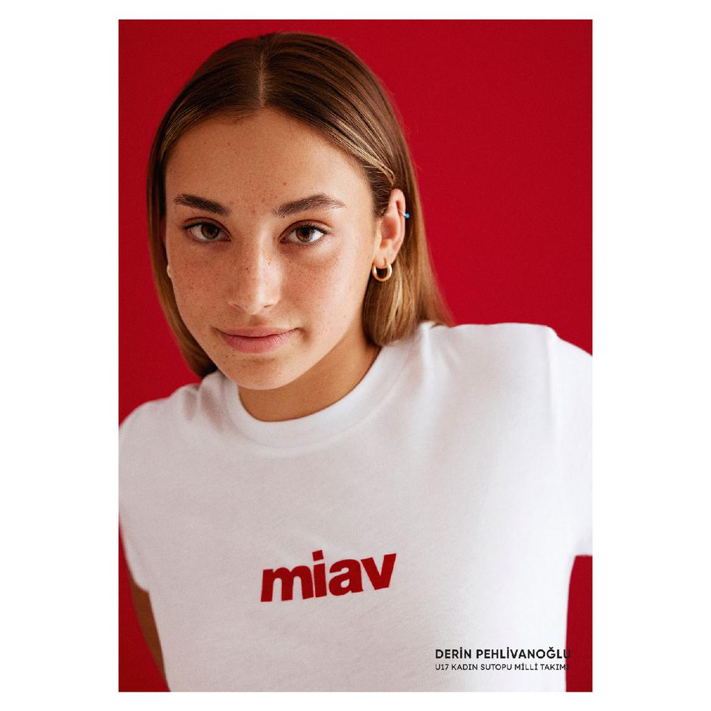 Biała koszulka Miav z nadrukiem Regularny krój / Normalny krój 1610622-620