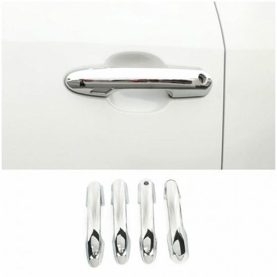 4PCS Car Outside Door Handle Cover Trim Chrome ABS For Toyota RAV4 2019-2024