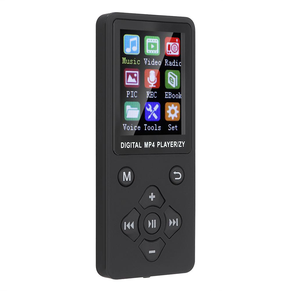 T1 Music MP3 MP4 Player Bluetooth Support 32G Memory Card Crossshaped Buttons Black