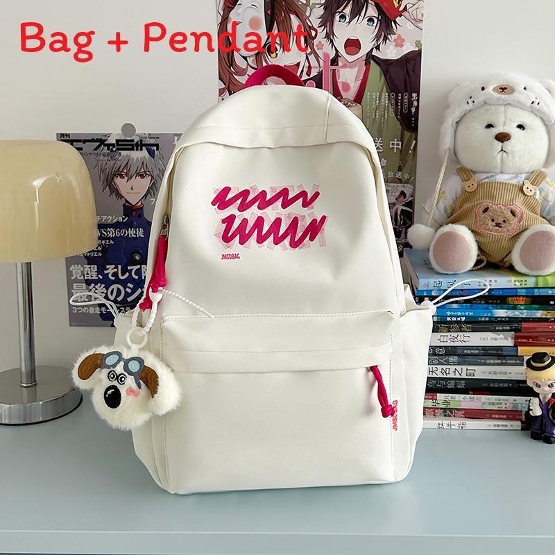 Sweet Candy Color Backpack For High School Girls With Nylon Material And Large Capacity