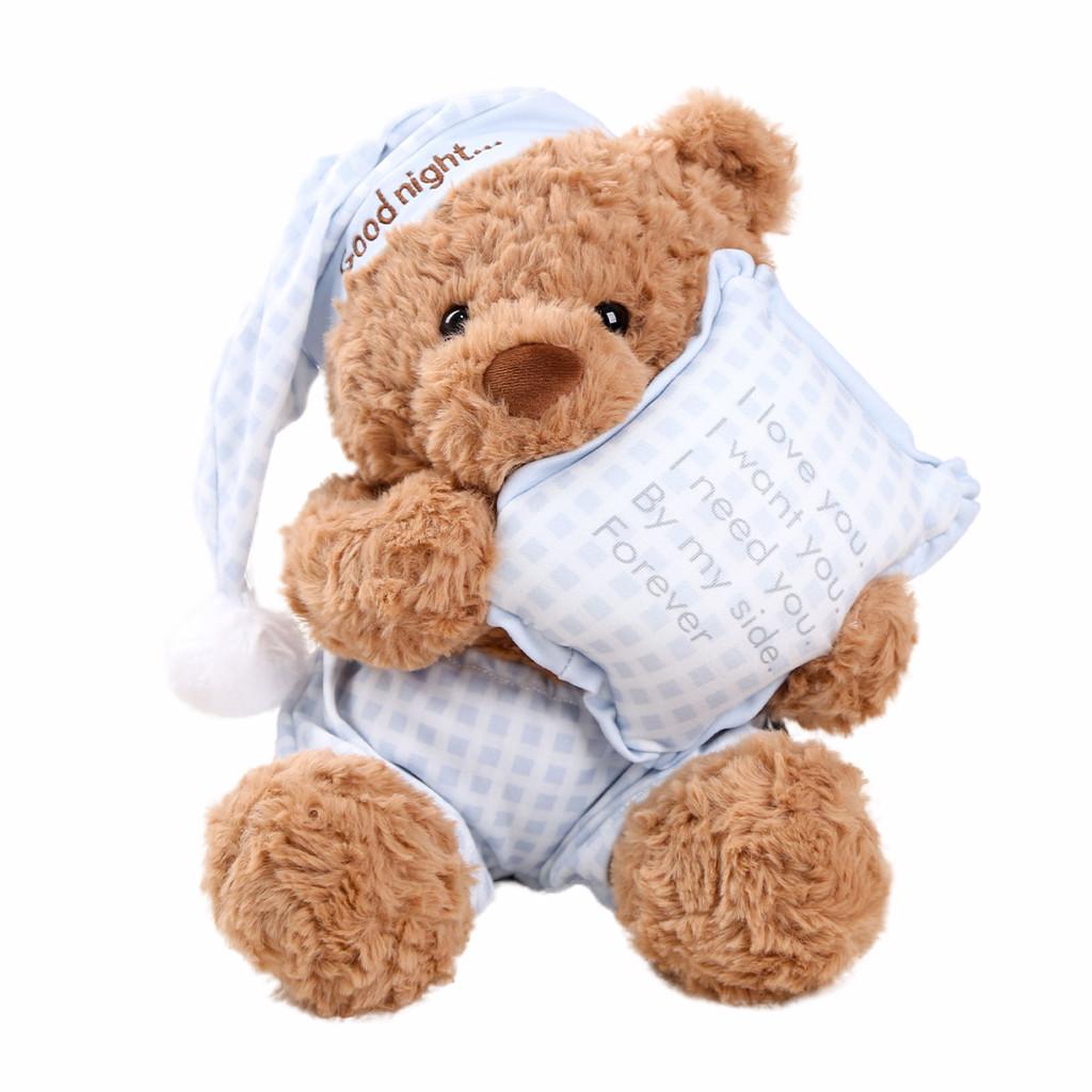 Bear Teddy Plush Toy Sleepwear Style Short Fabric Children Festival Doll Gift