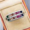 Dopamine Rainbow Fashion Ring Fairy, Fairy Sweet Elegant Jewelry TikTok New