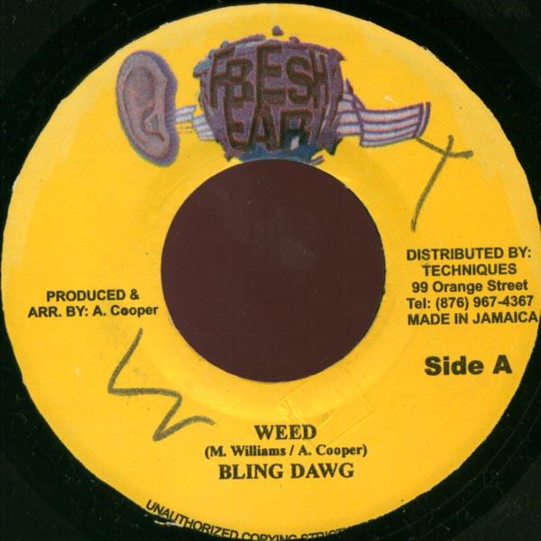7inch Record BLING DAWG / WARD 21 - Weed / Trojan It Nuh Lotion It NONE Fresh Ear 2004 Jamaica Reggae, Ska & Dub Used