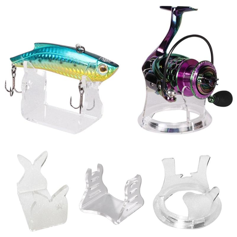 Clear Fishing Lures Shows Stand Fishing Reel Holder Showing Stand Baits Wobbler Display Shelf Fish Baits Showing Stand
