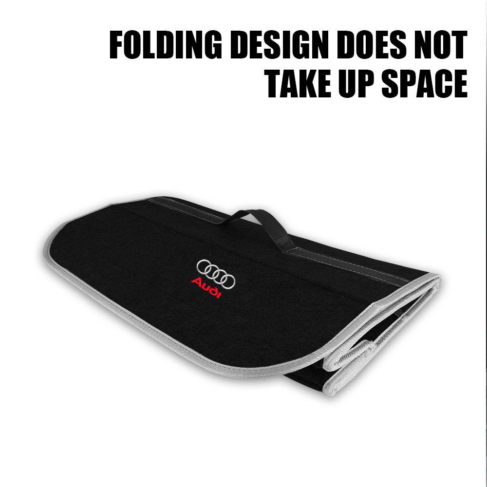 1Pcs Car Soft Felt Storage Bag Organizer Cars Foldable Trunk Bag For Audi S5 S6 S7 S4 S8 TT TTS A4 B8 A3 B6 A6 C7 C6 B7 Q5 Q7 C5 A5 B5 A7 A1 Q3 A8L Q8