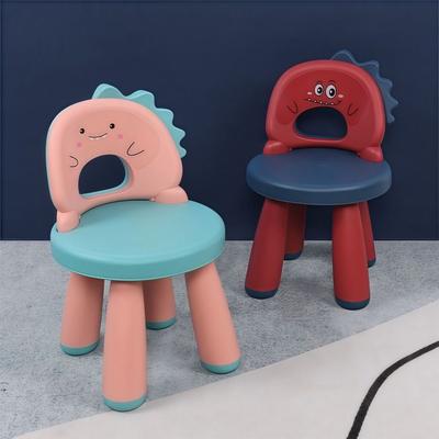 Durable Cartoon Kid Chair Sturdy Lightweight Learning Chair Anti-Slip with Backrest Children Dino Chair For Indoor/Outdoor