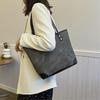 Nestkanina Tote Bag, Stylish, Simple, Women's Shoulder Bag, Cute, One-Shoulder Tote Bag, Lightweight, Perfect for Autumn and Winter, BG028 (Black)