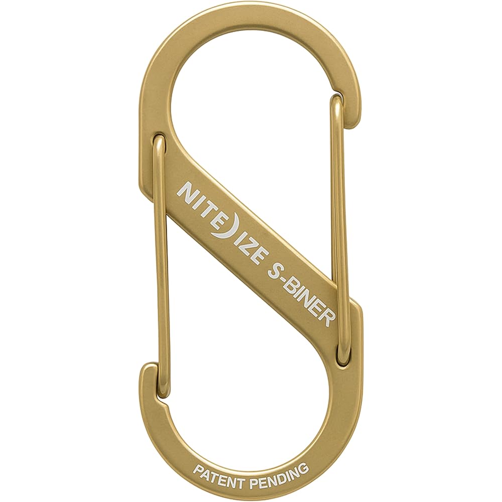 Nite Ize S-Biner Stainless Steel #3 Carabiner Brass 3.5 oz Generic Product Type