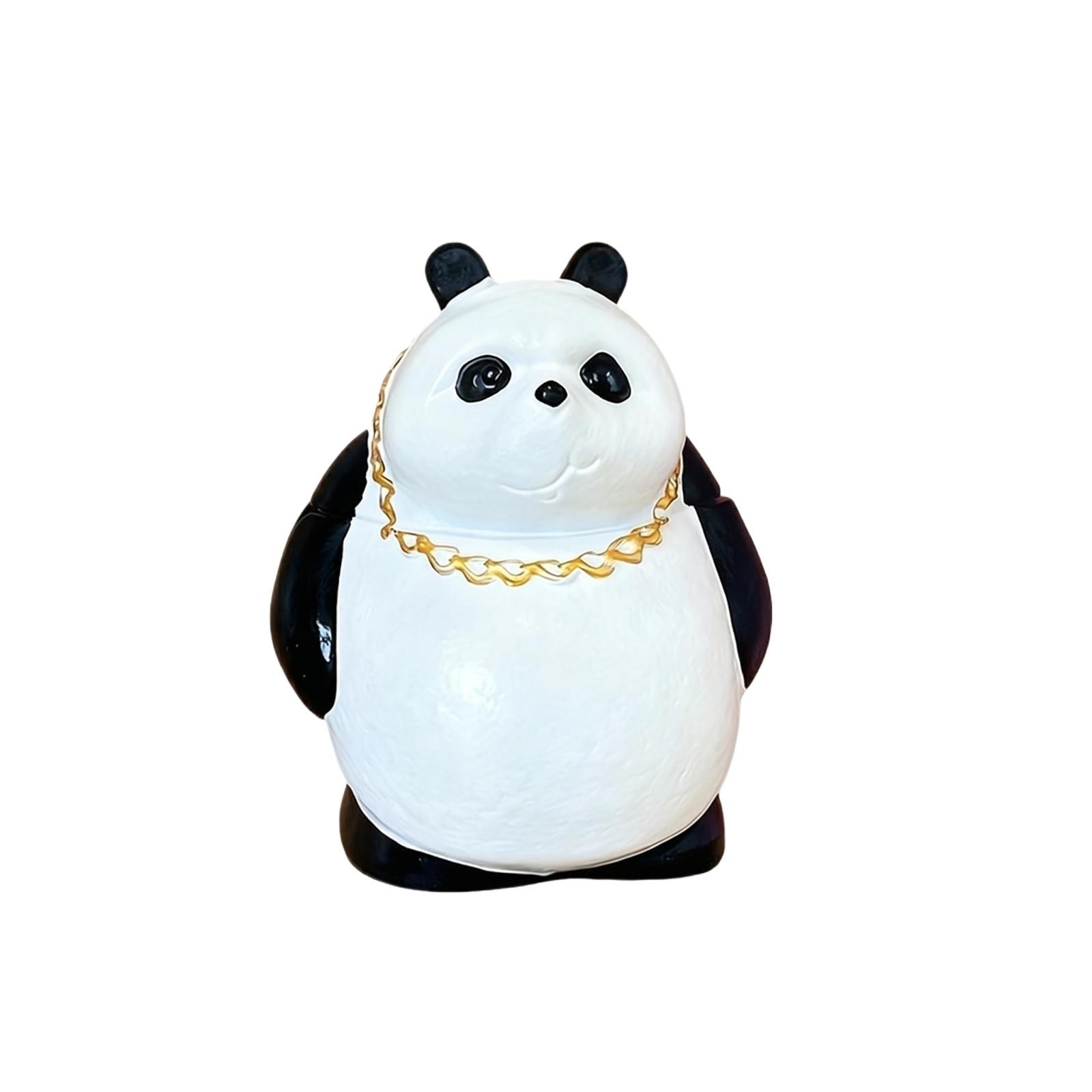 

Creative Panda Eyeglass Holder Desktop Ornament Resin Material Modern Design Functional Home Office Decor Accessory one size белый