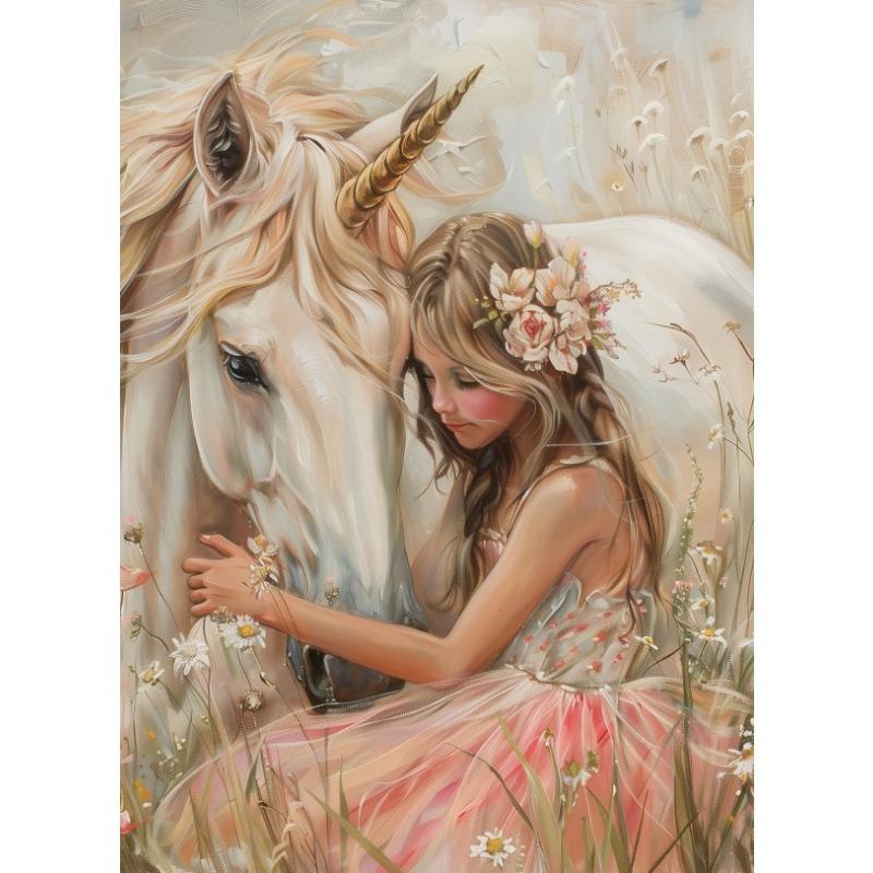 

Fairycore Girl Розовый Гриб Единорог Сад Чудес Лес Плакат Картина на холсте Настенные картины Декор для комнаты для девочек Домашний декор 21cm×30cm NoFrame