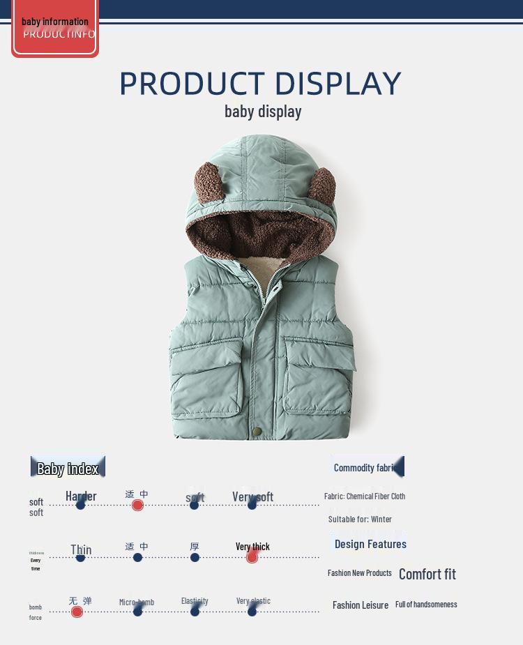 Boys' Cotton-Padded Jacket: Warm Korean-Style Kids' Autumn/Winter Zip-Up Top