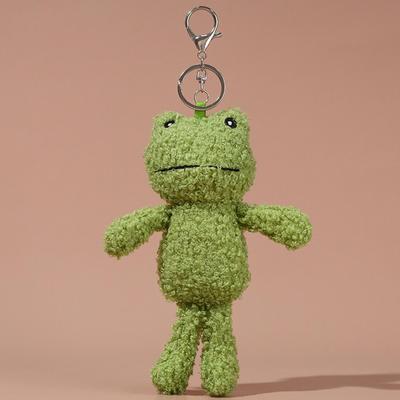 Cute Cartoon Frog Plush Doll Keychain Creative Personality Doll Backpack Car Pendant Gifts