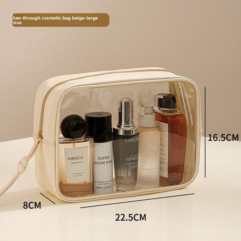 Large Capacity Travel Cosmetic Bag With Multiple Pockets For Makeup And Personal Items