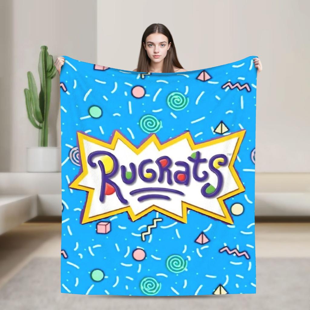 Soft Blanket Camping Rugrats Chuckie Finster  Throw Blanket  Flannel Bedspread For Bedroom Street Trend Sofa Bed Cover
