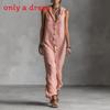 Long Sleeveless Spliced Dress With Polo Collar For Casual Travel And Streetwear