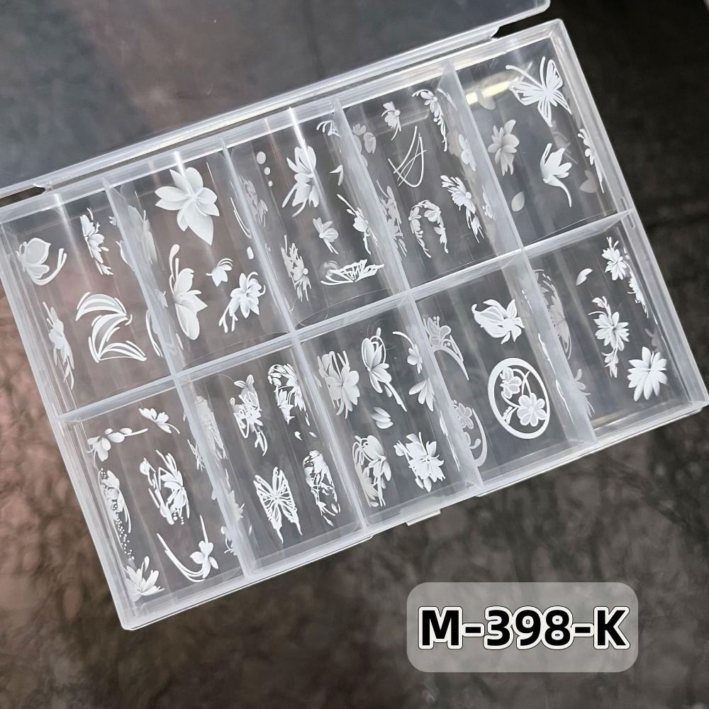 Lace Design Nail Foils Stripe Pattern Black White Nail Art Stickers Leopard Print Sequin Effect Nail Decals Nail Decoration