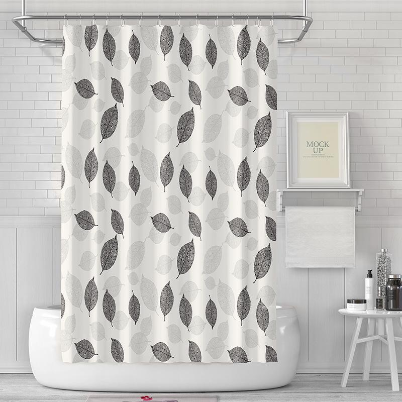 Waterproof Marble Print PEVA Shower Curtain - Moisture-Proof, Thickened Bathroom Partition
