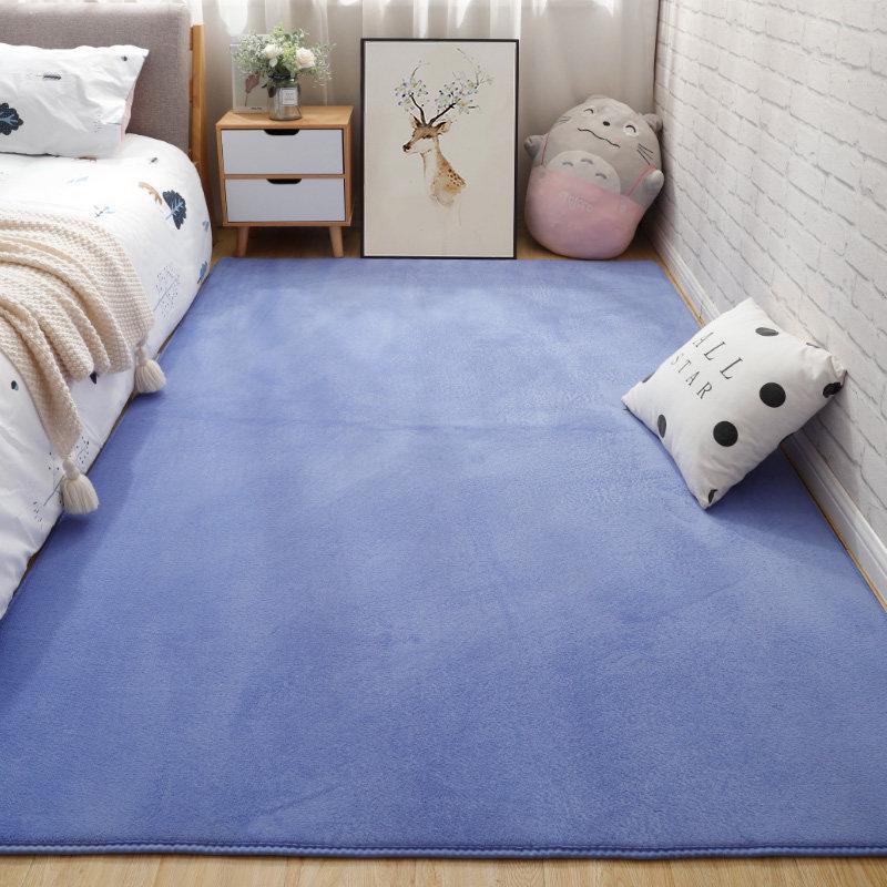 Tappeto Antiscivolo in Pile di Corallo Monocolore - Tappeto Morbido a Pelo Corto per Camera da Letto e Soggiorno