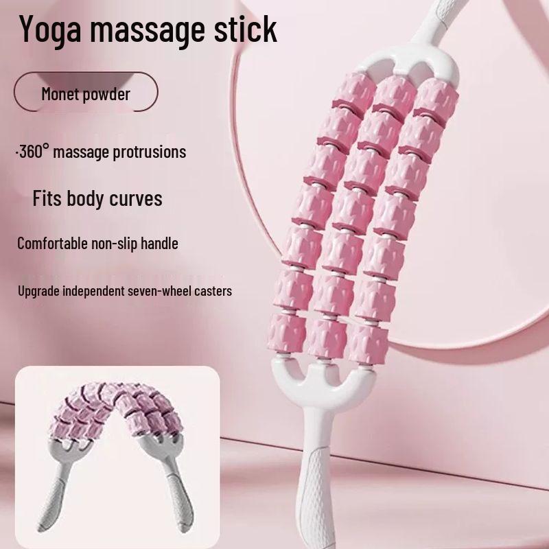 Bendable Three-Row Muscle Relaxation Roller Stick