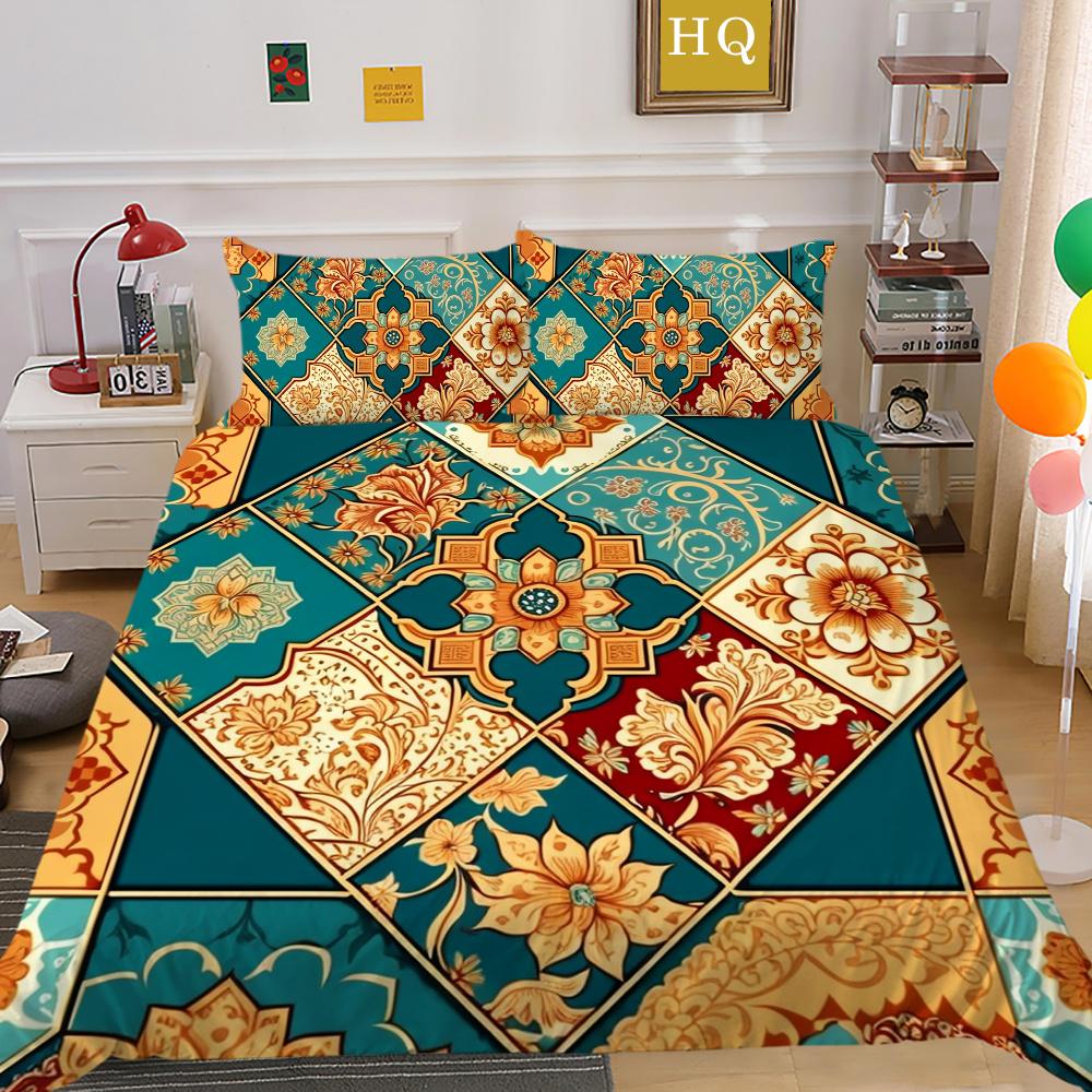 Bedding Cover Set High Quality Paisley Printing Children Bedspread Double Size Polyester Home Textiles