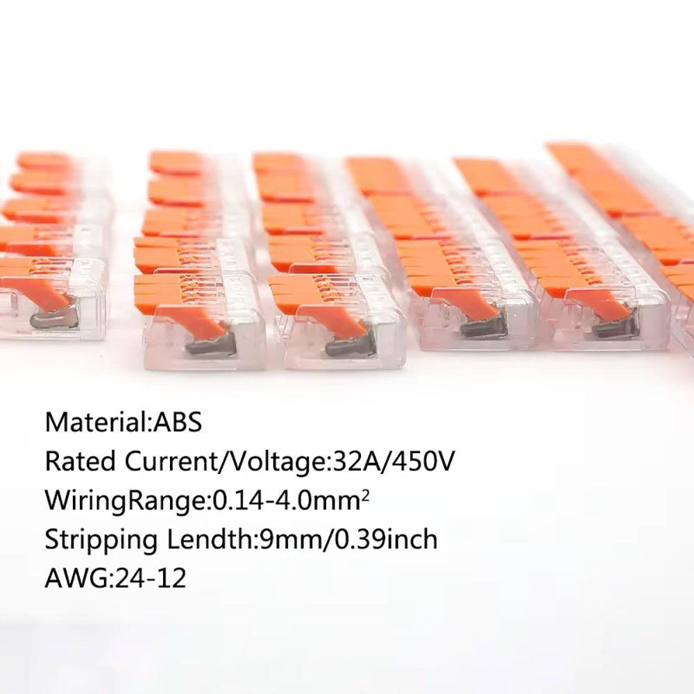 10Pcs Push-in Quick Terminal Block 2/3/4/5 Pins Wire Connector Terminals Electrical Wire Connector