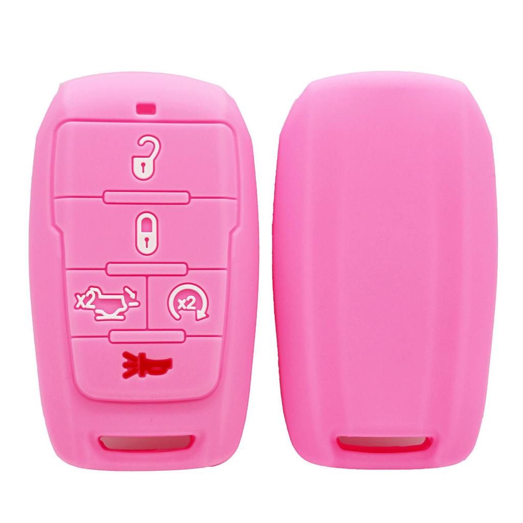 Silicone Key Case For Ram 1500 Dt / Trx / 2500 3500 Hd -, Soft Rubber Key Fob Cover Anti-Drop Protector 4/5/6 Buttons