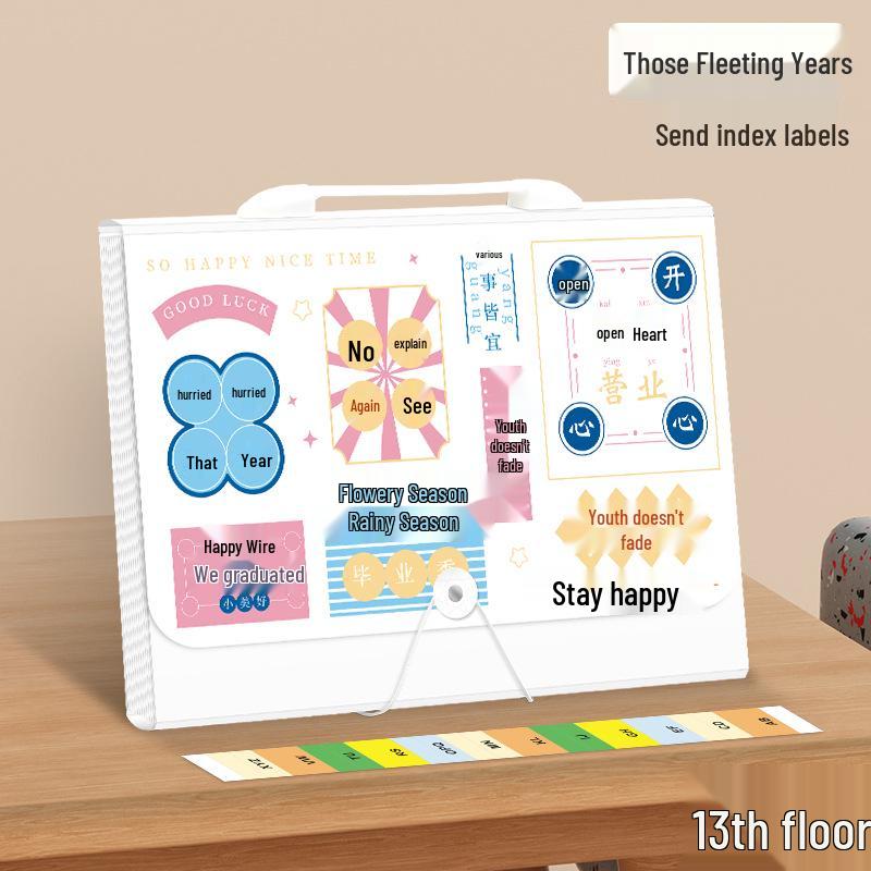 Accordion Bag 8961: Large Capacity Test Paper & Folder Storage for Students