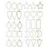 30 PCS/set of Handmade DIY Jewelry Accessories UV Crystal Silicone Mold Making Jewelry Pendants Geometric Hollow Frame Pendants