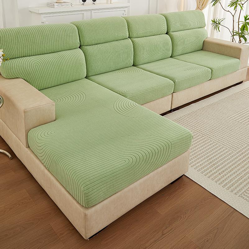

Зеленый чехол для дивана Matcha, высокая эластичность, полностью завернутый чехол, подушка для ленивого дивана, универсальный чехол для четырех сезонов, ткань для пылезащитного чехла M