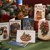 Christmas Watercolor Bronzing Greeting Card Christmas Decoration Card Cartoon Blessing Message Card
