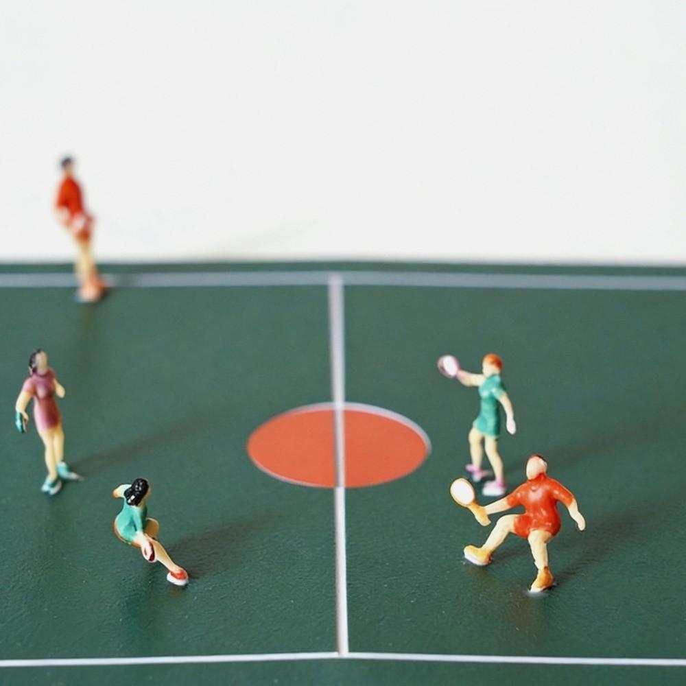 10pcs 1/75 1/50 Scale Football Player Model Colorful Football Sports People