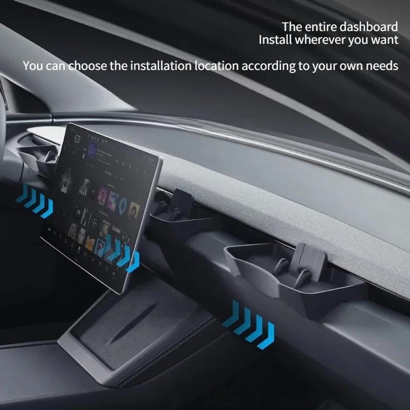 Telefoonhouder voor Auto voor Tesla Model Y Juniper/Model 3 Highland Centrale Bediening Opbergdoos Dashboard Brillenhoesje Auto Accessoires