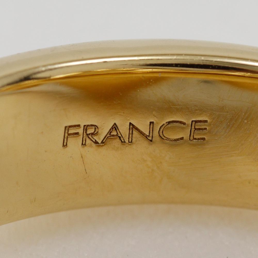LOUIS VUITTON Over the Rainbow Ring M65256 Sparkling Double Finger Twist band gray Plated Gold #7.0(US Size) 31.9g Women Used