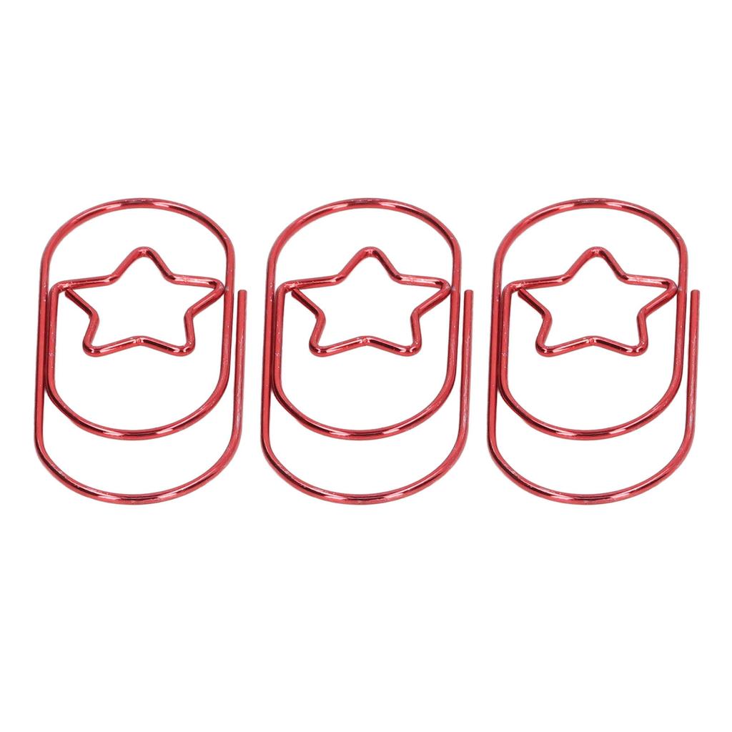 40Pcs   Paperclips Star   Rustproof Coating Multi Purpose Cute Paper Clips for Home School