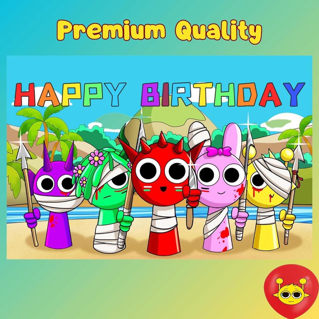 Tag Theme Birthday Party Decoration Game Flag Cake Insert Spiral Arrangement