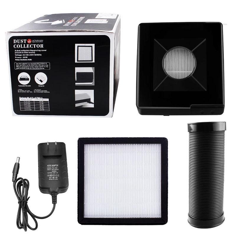 60W Soldering Iron Fume Extractor with LED Light  ESD Carbon Filter Sponge Smoking Instrument for Electronic Component Repair