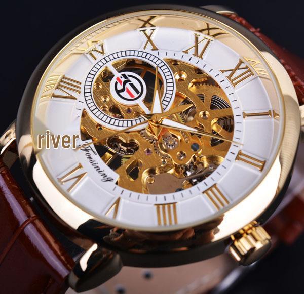 Forsining Men's Retro Skeleton Mechanical Watch