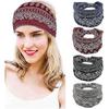 Wide Headbands Black Bohemian Hair Bands Sport Elastic Headwear Yoga Headband