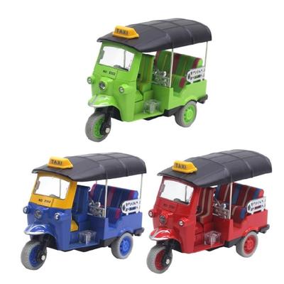 Niedliches thailändisches Dreirad Modell Spielzeug Legierung Dreiräder Fahrzeug für Kinder und Heimdekoration mit lebendigen Farben und Legierung
