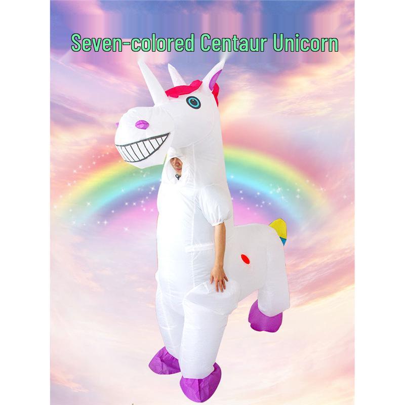 Colorful Unicorn Centaur Inflatable Costume for Children's Day Cosplay and Party Performances